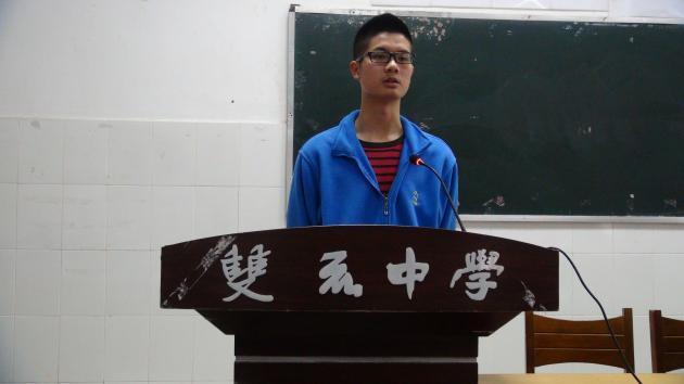 唐玉文同學參加競選