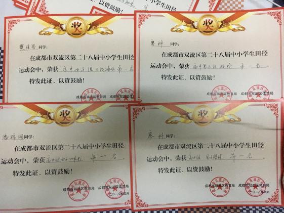 獲獎證書