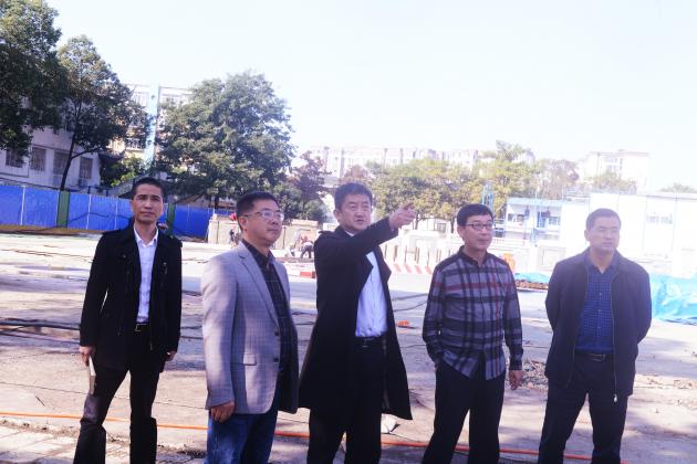 區(qū)委副書記李楊俊現場指導改建工程